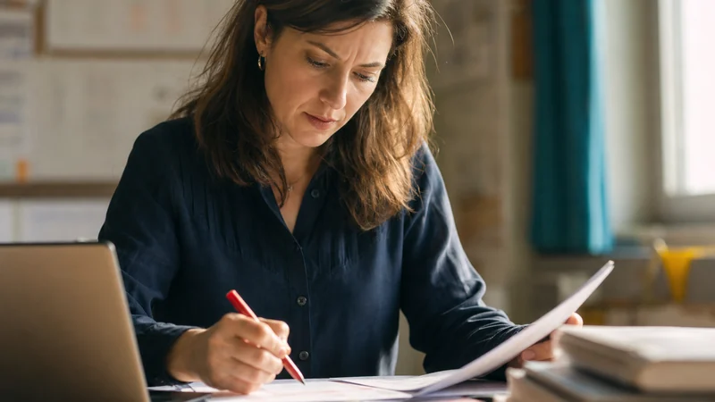 Un enseignant relit et corrige avec esprit critique un contenu produit par une IA